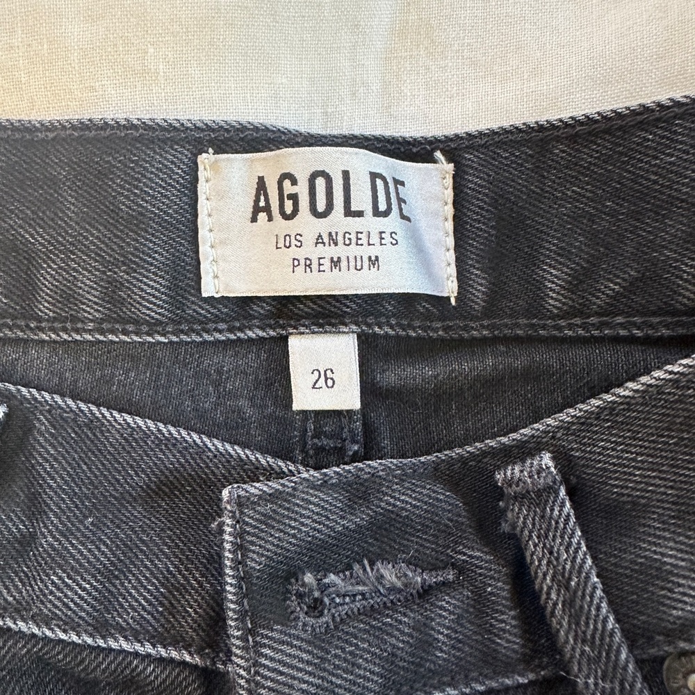 AGOLDE Black Denim Jean Shorts - Picture 3 of 3